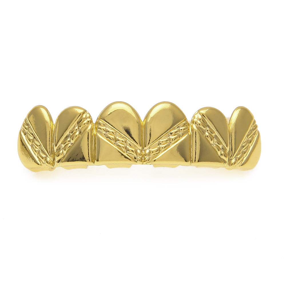 Hip-hop polished braces with gold electroplating by nowadaysfashion