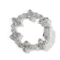 Hip-hop zircon colored infinite four-leaf clover bracelet by nowadaysfashion