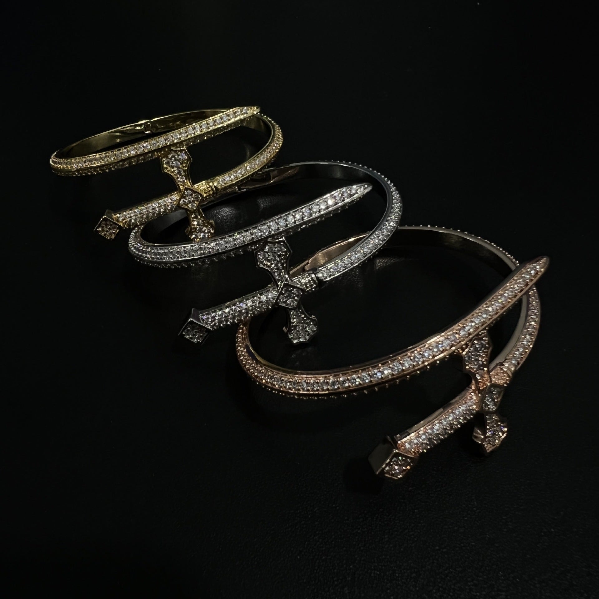 Hip-hop full-diamond justice sword bracelet inlaid with zircon by nowadaysfashion