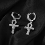 Hip-hop Anhe snake zircon earrings by nowadaysfashion