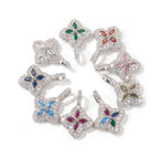 Cubic Zirconia Colorful Four-Leaf Clover Pendant by nowadaysfashion