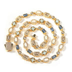 6mm blue colored gemstone bracelet with diamonds by nowadaysfashion
