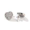 Hip-hop inlaid zircon heart-shaped earrings by nowadaysfashion