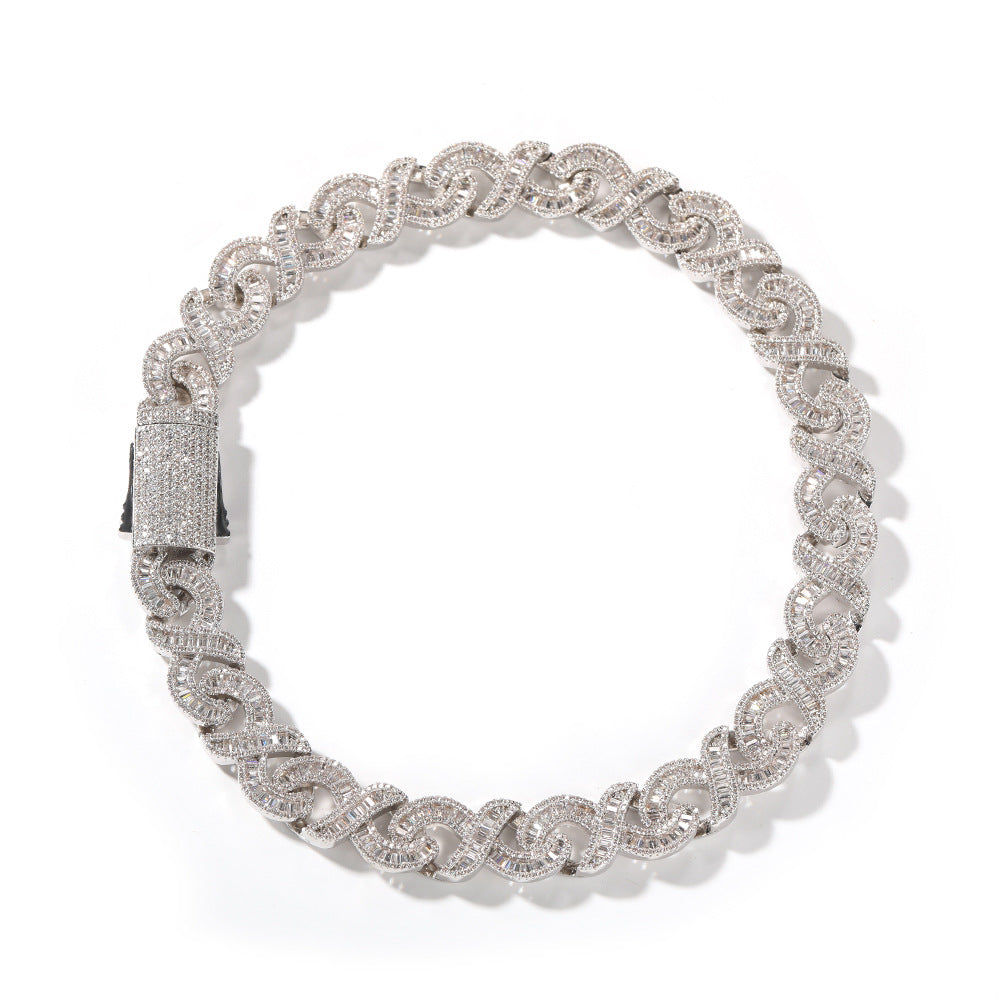 15mm Diamond Geometric Infinity Cuban Chain by nowadaysfashion