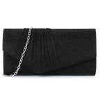 Flash material wrinkle zipper bag cover handbag