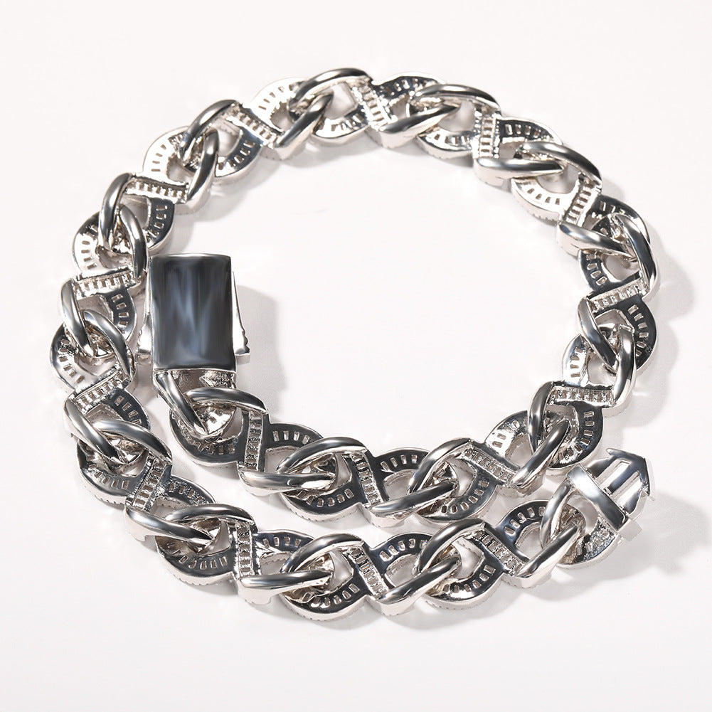 15mm Diamond Geometric Infinity Cuban Chain by nowadaysfashion