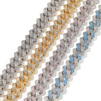 Hip-hop bar-style Cuban zircon-encrusted necklace by nowadaysfashion