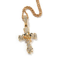 Hip-hop rose cross necklace with 5A zircon inlay by nowadaysfashion