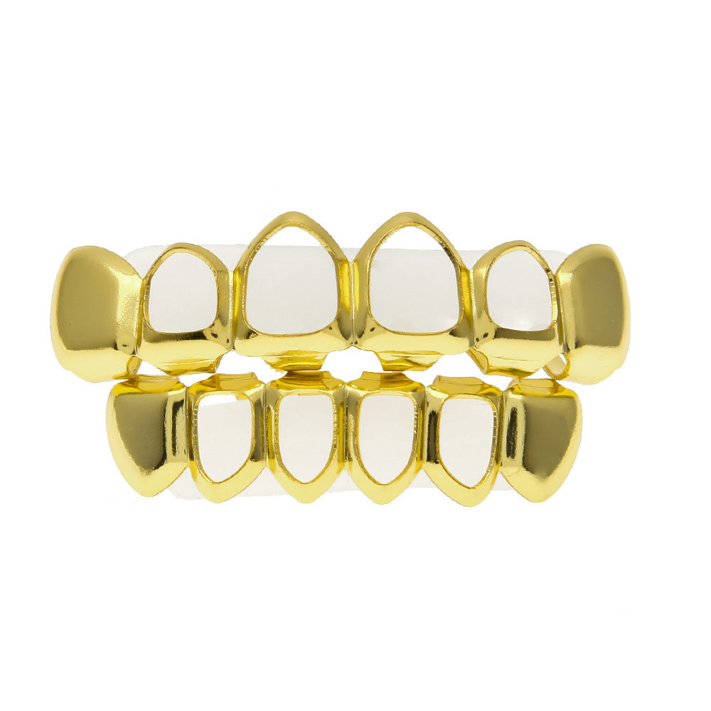 Hip-hop polished braces with gold electroplating by nowadaysfashion