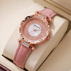 Korean-style quartz watch with a simple leather strap. by nowadaysfashion
