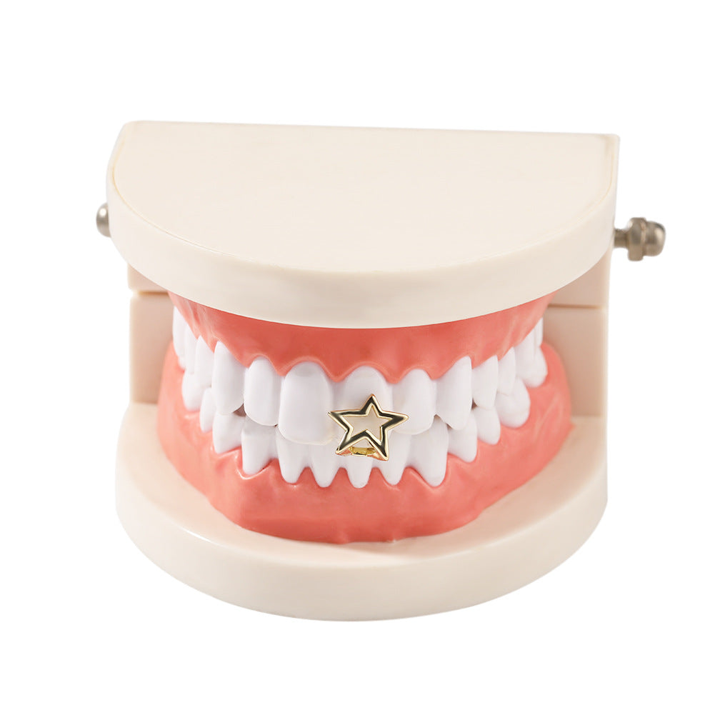 Hip-hop niche design hollow five-pointed star braces by nowadaysfashion