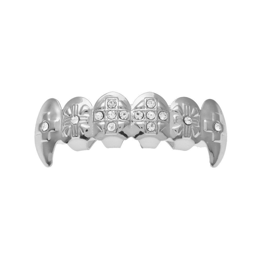 Hip-hop diamond-encrusted and gold-plated teeth grillz by nowadaysfashion