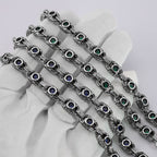 Aragogaceous pattern sapphire necklace for couples by nowadaysfashion