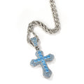 Blue Zircon Cross Hip-hop Necklace by nowadaysfashion