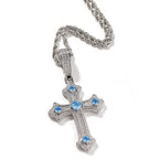 Hip-hop cross-shaped diamond Cubic Zirconia necklace by nowadaysfashion