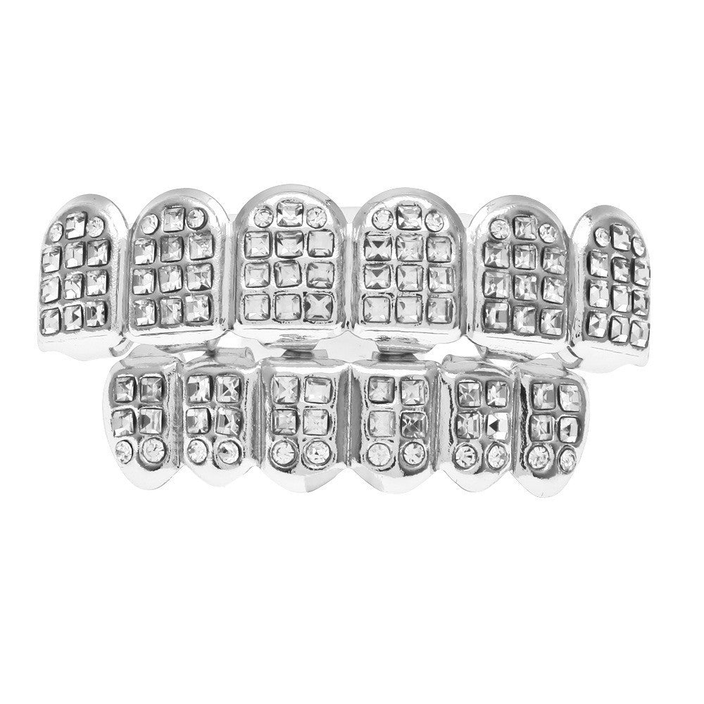 Hip-hop diamond-encrusted and gold-plated teeth grillz by nowadaysfashion
