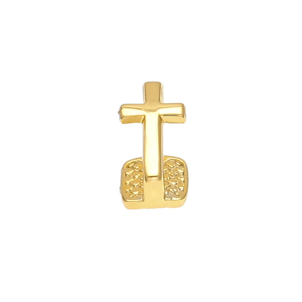 Hip-hop polished braces with gold electroplating by nowadaysfashion