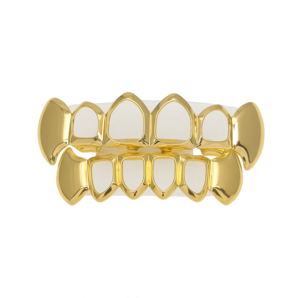 Hip-hop polished braces with gold electroplating by nowadaysfashion