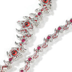 Hip-hop exaggerated spiky parasitic red-eyed thorn diamond-encrusted necklace by nowadaysfashion