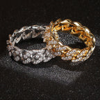 8mm Hip-hop Cubic Zirconia Cuban Link Ring by nowadaysfashion