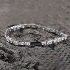 Hip-hop zircon-encrusted emerald color-matching tennis chain by nowadaysfashion