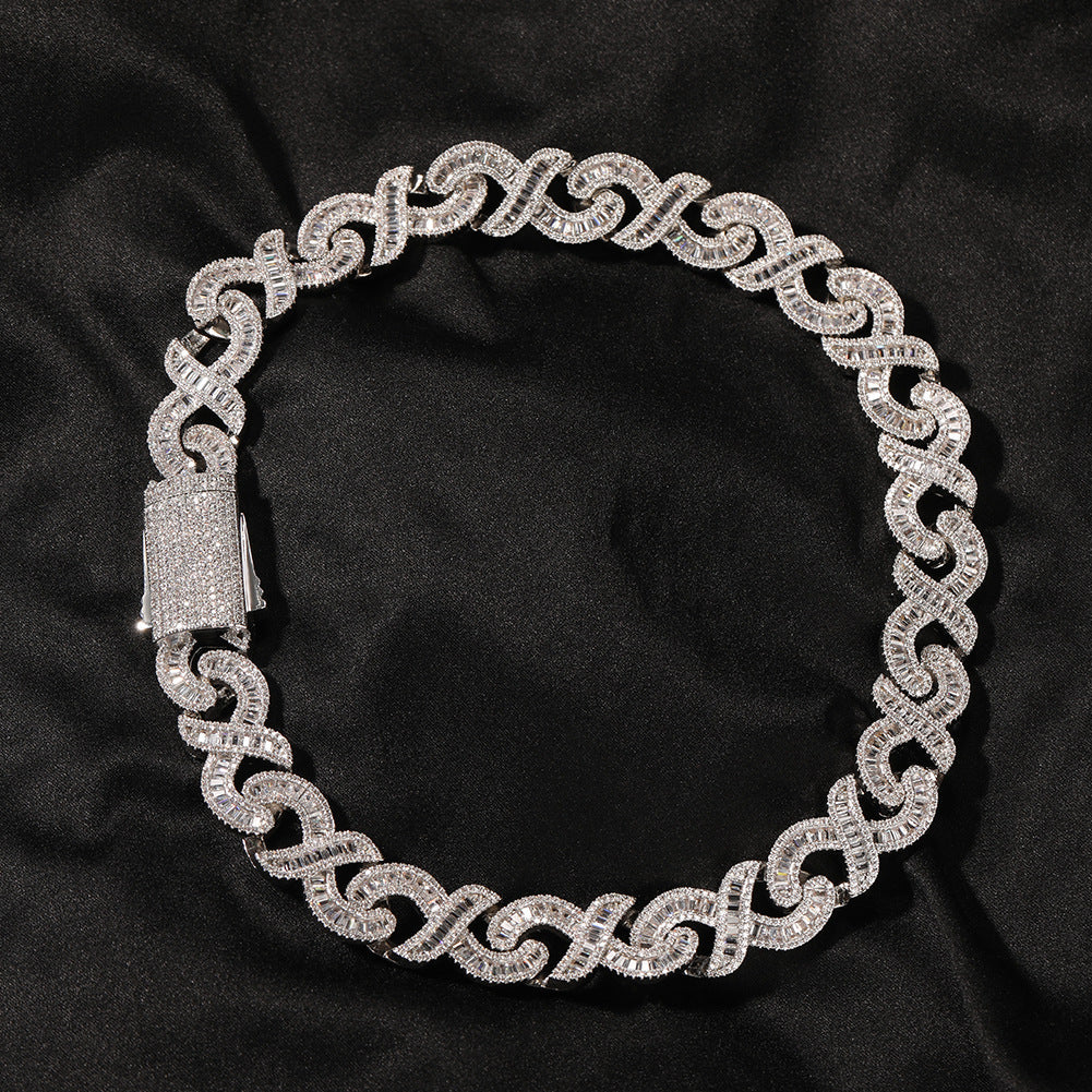 15mm Diamond Geometric Infinity Cuban Chain by nowadaysfashion