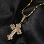 Hip-hop large diamond-encrusted cloud cross pendant by nowadaysfashion