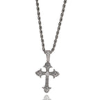 Hip-Hop Diamond-Encrusted Zircon Cross Necklace by nowadaysfashion