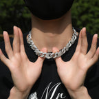 Hip-hop zircon-encrusted sun, star and eye necklace by nowadaysfashion