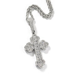 Hip-hop large diamond-encrusted cloud cross pendant by nowadaysfashion