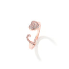 Hip-hop zircon-encrusted 26 English letters ring by nowadaysfashion