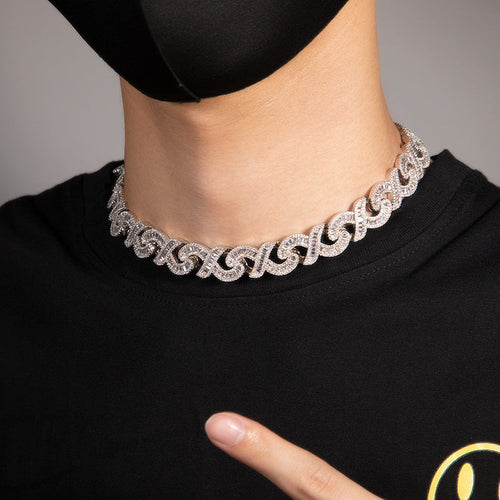 15mm Diamond Geometric Infinity Cuban Chain by nowadaysfashion
