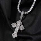Hip-hop large diamond-encrusted cloud cross pendant by nowadaysfashion