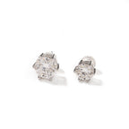 Hip-hop 925 silver moissanite six-prong earrings by nowadaysfashion