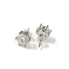 Hip-hop 925 silver moissanite six-prong earrings by nowadaysfashion