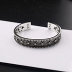 Retro five-pointed star open bracelet