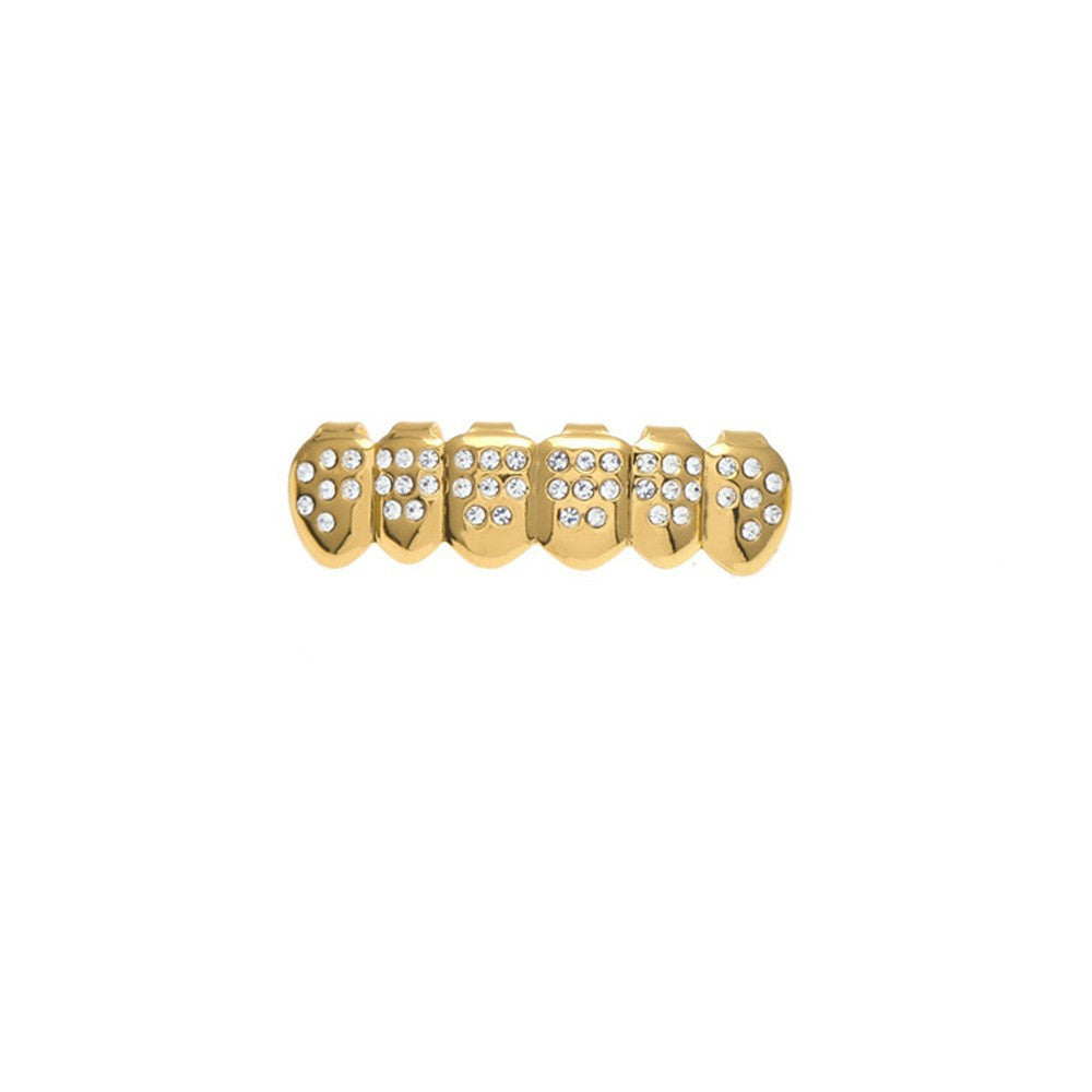 Hip-hop diamond-encrusted and gold-plated teeth grillz by nowadaysfashion
