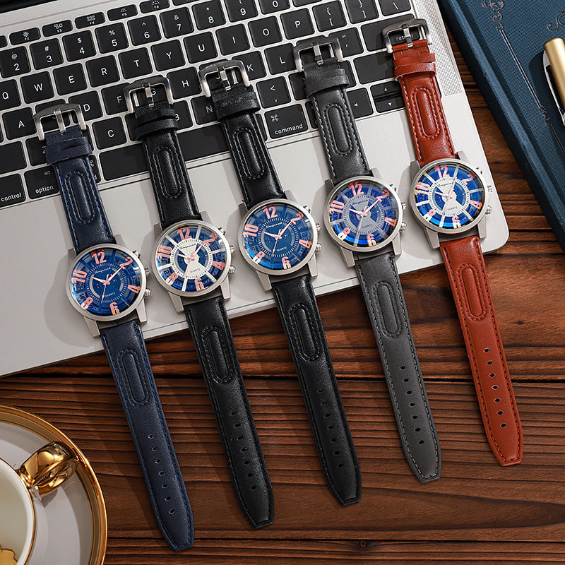 Large-dial, hollow-out blue-light men's watch. by nowadaysfashion