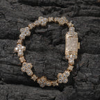 10mm cross flower star bracelet with micro-inlaid zircon by nowadaysfashion