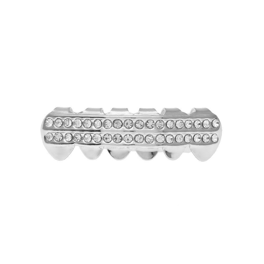 Hip-hop diamond-encrusted and gold-plated teeth grillz by nowadaysfashion