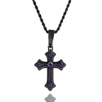 Hip-hop cross-shaped diamond Cubic Zirconia necklace by nowadaysfashion
