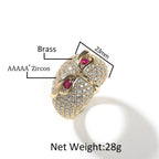 Hip-hop creative owl zircon-encrusted ring by nowadaysfashion