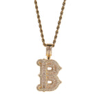 Hip-hop fully diamond-encrusted spiky rock sugar letter necklace by nowadaysfashion