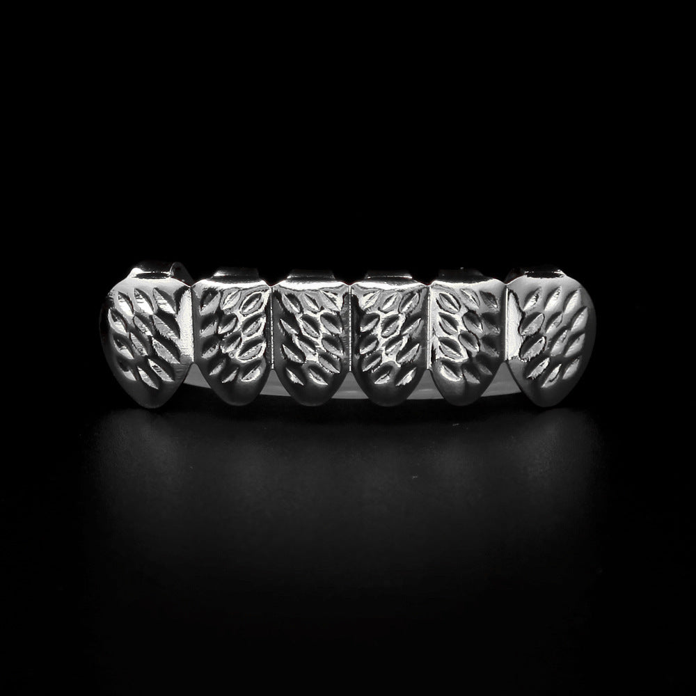Hip-hop polished braces with gold electroplating by nowadaysfashion
