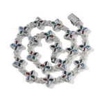 Hip-hop zircon colored infinite four-leaf clover bracelet by nowadaysfashion
