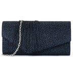 Flash material wrinkle zipper bag cover handbag