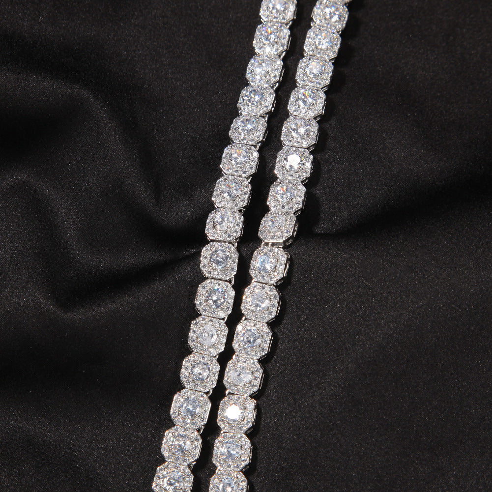 Hip-hop 9mm zircon-encrusted rock candy bracelet by nowadaysfashion