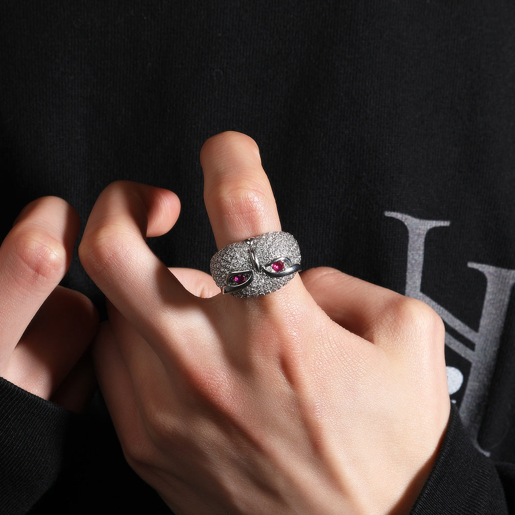 Hip-hop creative owl zircon-encrusted ring by nowadaysfashion