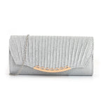 Pleated stitching chain crossbody Clutch Handbag