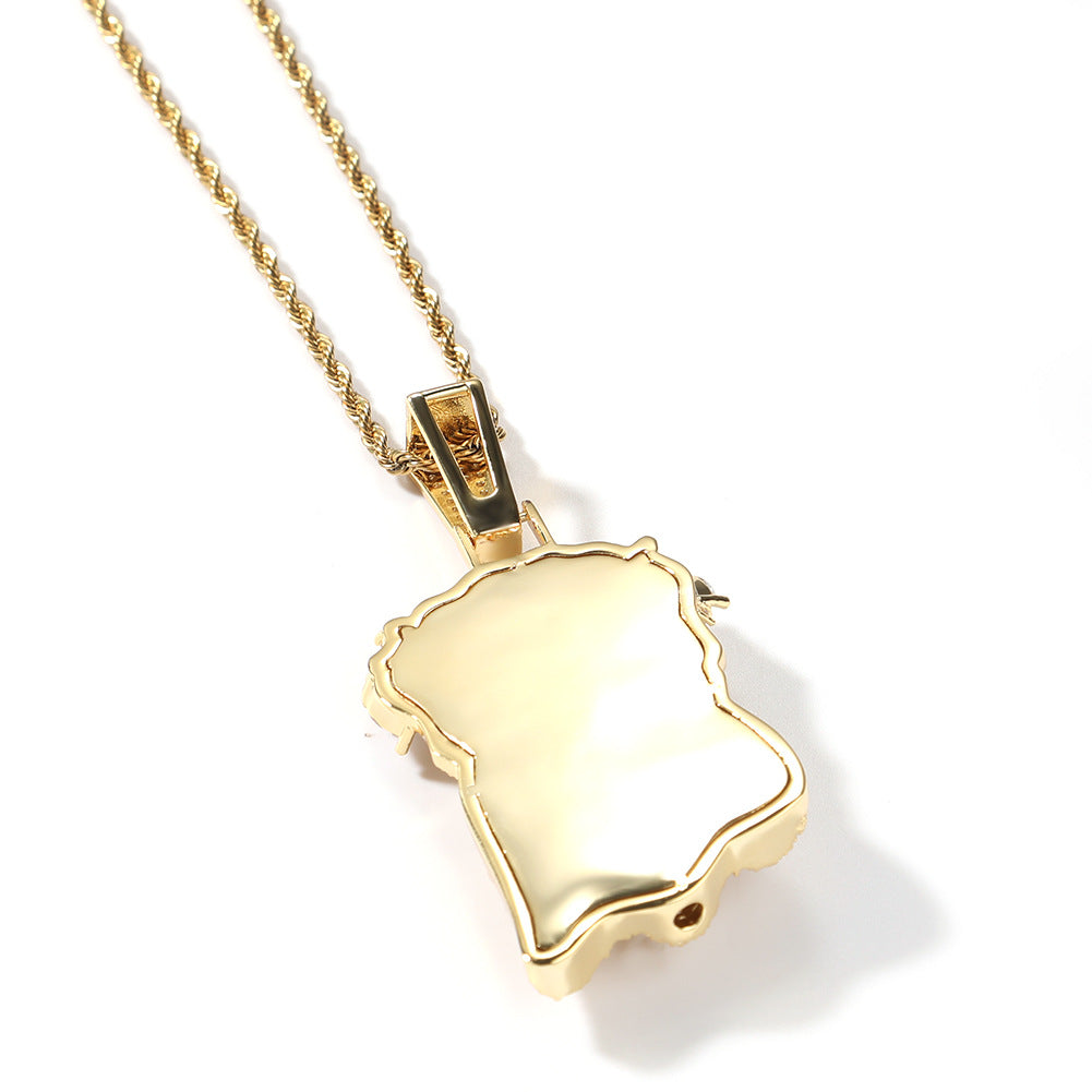 Hip Hop Iced Out CZ Jesus Piece Pendant Necklace by nowadaysfashion